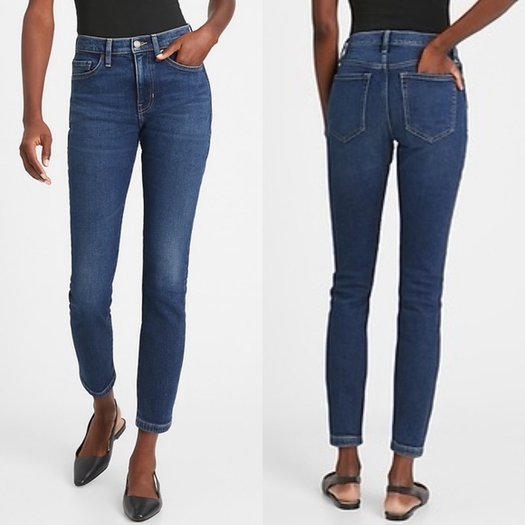 Banana Republic Denim - BANANA REPUBLIC High Rise Straight Jeans Medium Wash Size 25